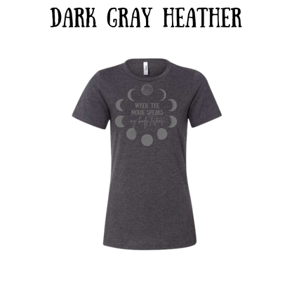 when the moon speaks - women's relaxed fit tee - neutrals