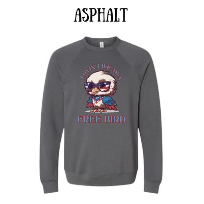 PP - Lovin' Life As A Free Bird - Sponge Fleece Raglan Sweatshirt - Greens, Neutrals