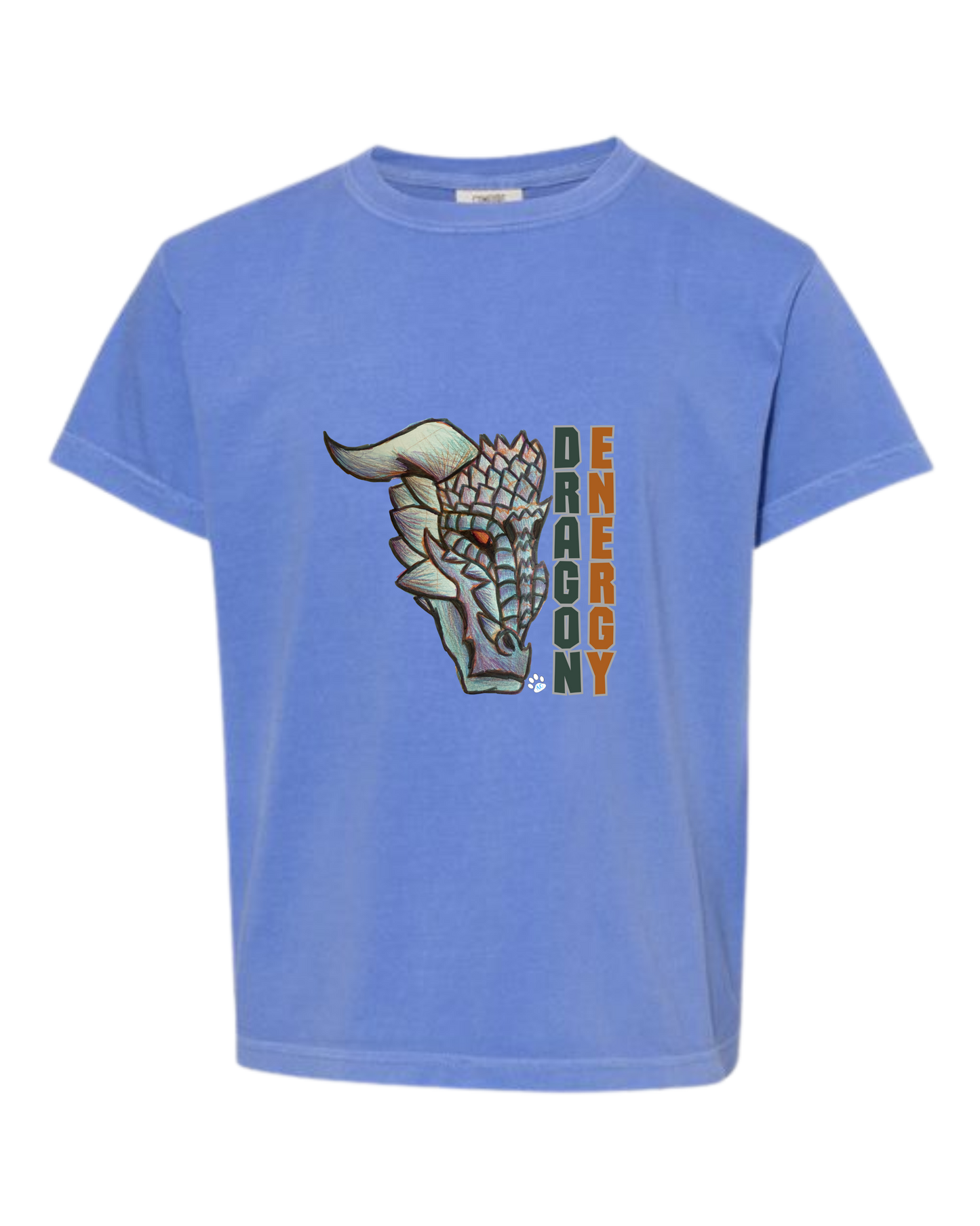 Dragon Energy - Comfort Colors - Heavyweight Youth Tee - Neutral Colors & Blues