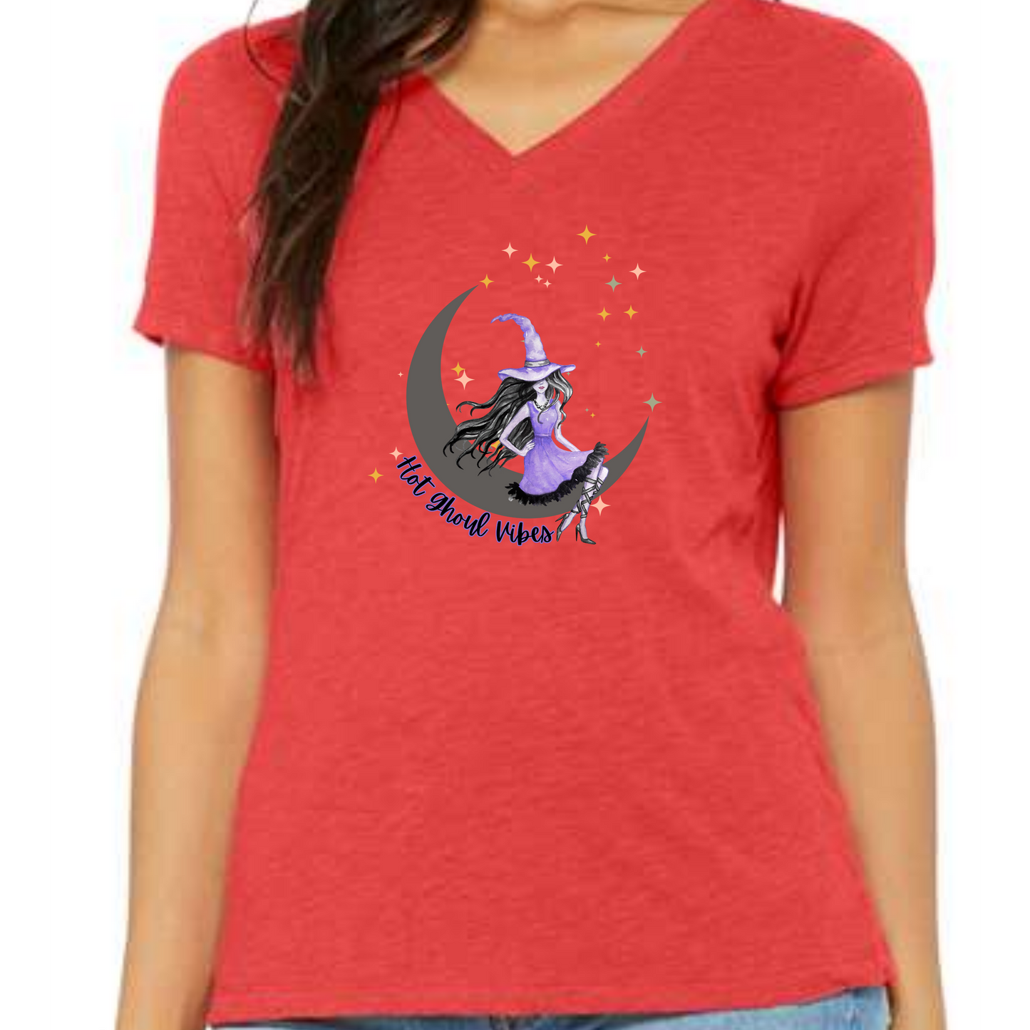 Hot Ghoul Vibes - Women's V-Neck - Assorted Colors