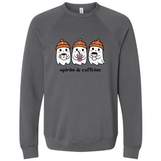 HP - Spirits & Caffeine - Sponge Fleece Raglan Sweatshirt - Greens, Neutrals