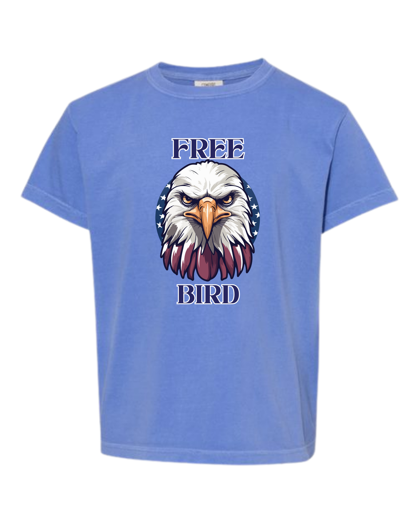 Free Bird - Comfort Colors - Heavyweight Youth Tee - Neutral Colors & Blues