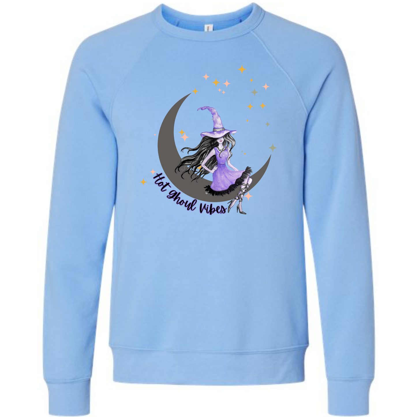 HP - Hot Ghoul Vibes - Sponge Fleece Raglan Sweatshirt - Blues, Purples
