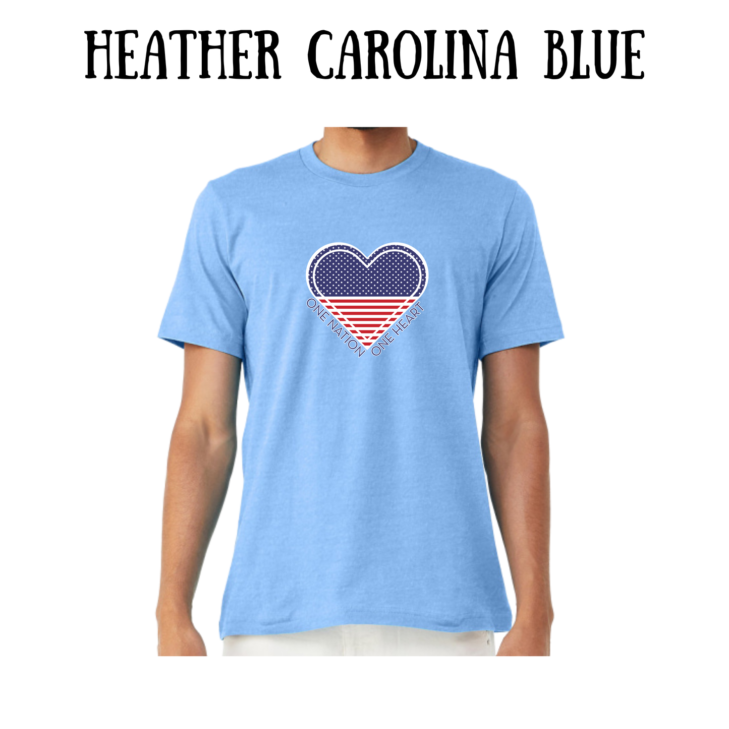 PP - One Nation One Heart - Unisex Tee - Blues