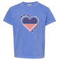 One Nation One Heart - Comfort Colors - Heavyweight Youth Tee - Neutral Colors & Blues