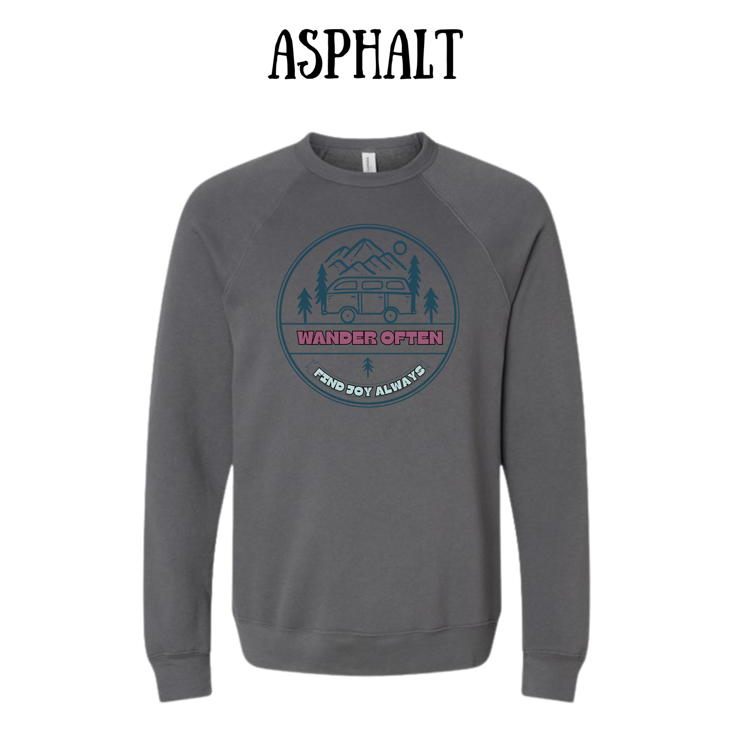 CP - Wander Often - Sponge Fleece Raglan Sweatshirt - Greens, Neutrals