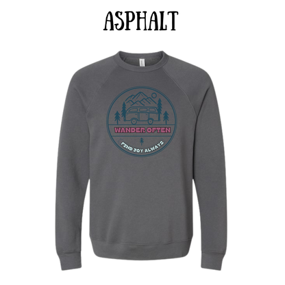 CP - Wander Often - Sponge Fleece Raglan Sweatshirt - Greens, Neutrals