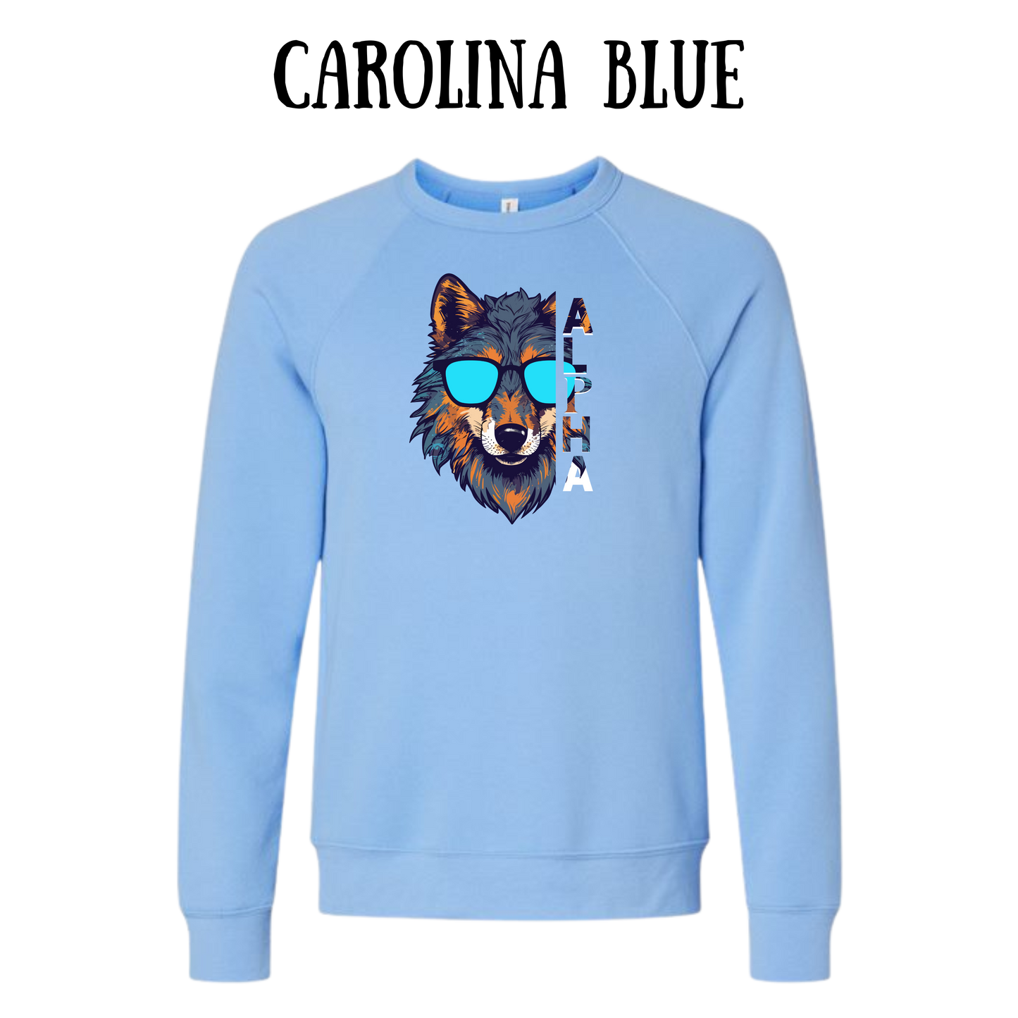 BP - Alpha - Sponge Fleece Raglan Sweatshirt - Blues, Purples