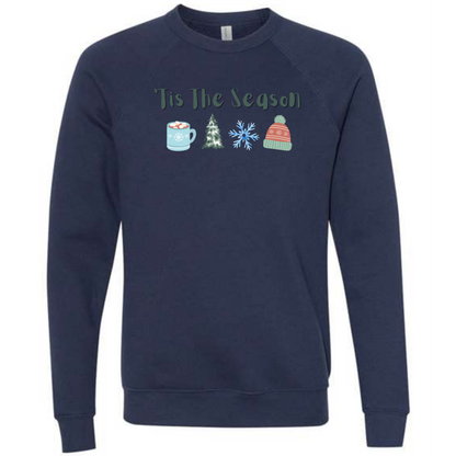 HP - 'Tis the Season - Winter - Sponge Fleece Raglan Sweatshirt - Blues, Purples
