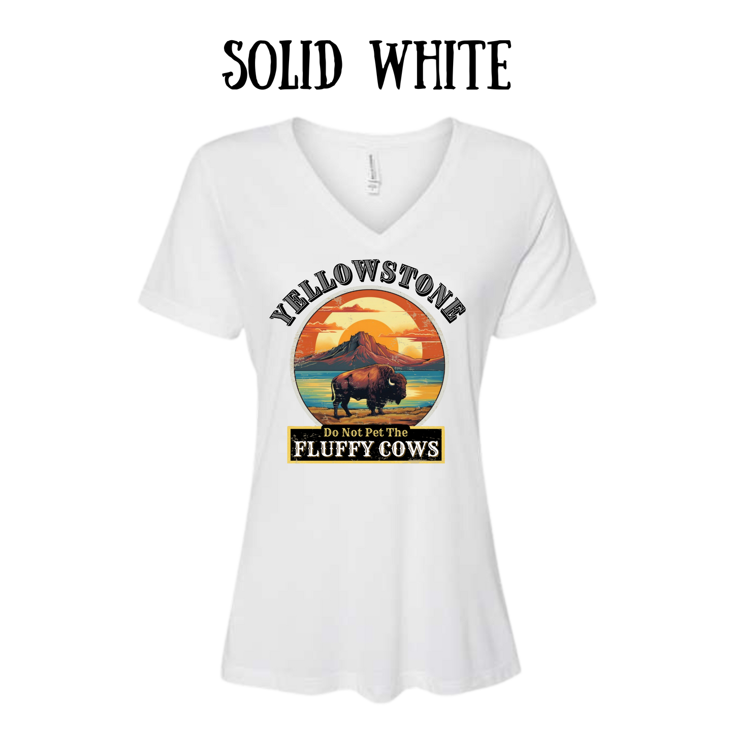 CP - Yellowstone: Fluffy Cows - Women's V-Neck - Assorted Colors