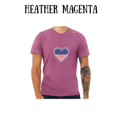 PP - One Nation One Heart - Unisex Tee - Pinks, Purples, Neutrals