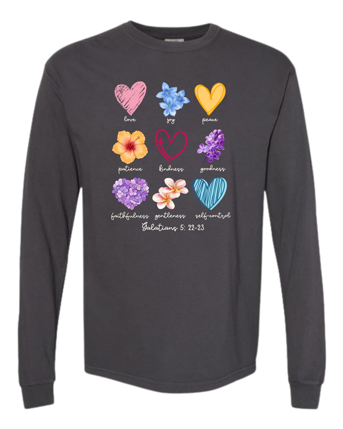 Galatians 5 - Spring - Comfort Colors - Heavyweight Long Sleeve Tee - Neutral Colors