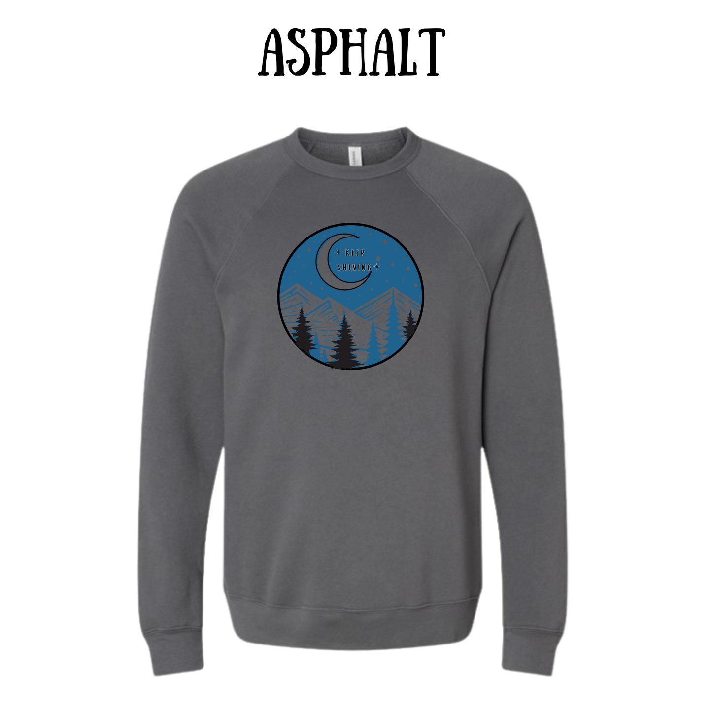 OP - Keep Shining - Sponge Fleece Raglan Sweatshirt - Greens, Neutrals