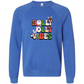 Holly Jolly Vibes - Sponge Fleece Raglan Sweatshirt - Blues, Purples