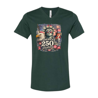 America's 250th Birthday - Bella+Canvas - Unisex V-Neck - Assorted Colors