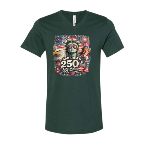 America's 250th Birthday - Bella+Canvas - Unisex V-Neck - Assorted Colors