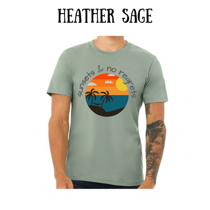 VP - Sunsets & No Regrets - Unisex Tee - Greens