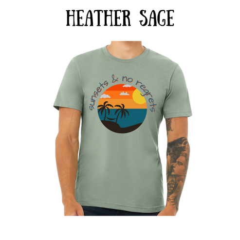 VP - Sunsets & No Regrets - Unisex Tee - Greens