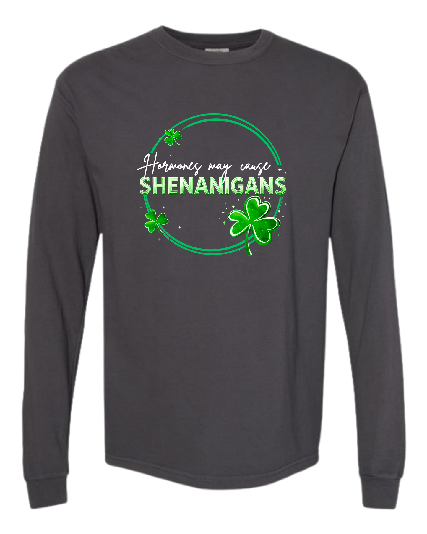 Hormones May Cause Shenanigans - Comfort Colors - Heavyweight Long Sleeve Tee - Neutral Colors
