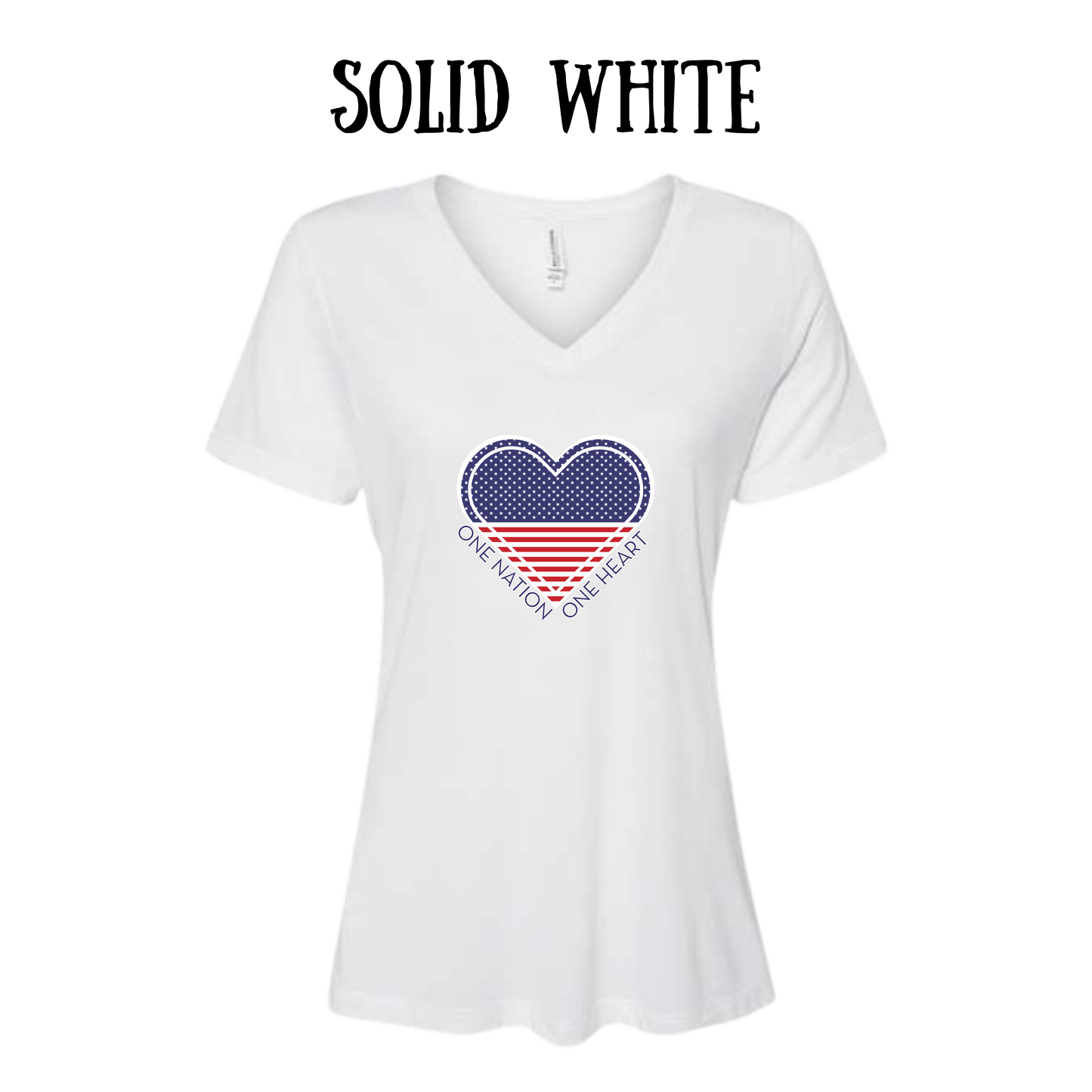 PP - One Nation One Heart - Women's V-Neck - Assorted Colors