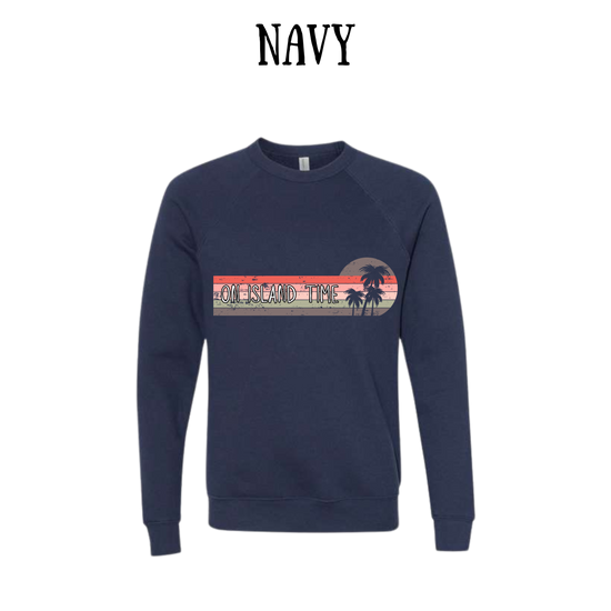 VP - On Island Time - Sponge Fleece Raglan Sweatshirt - Blues, Purples