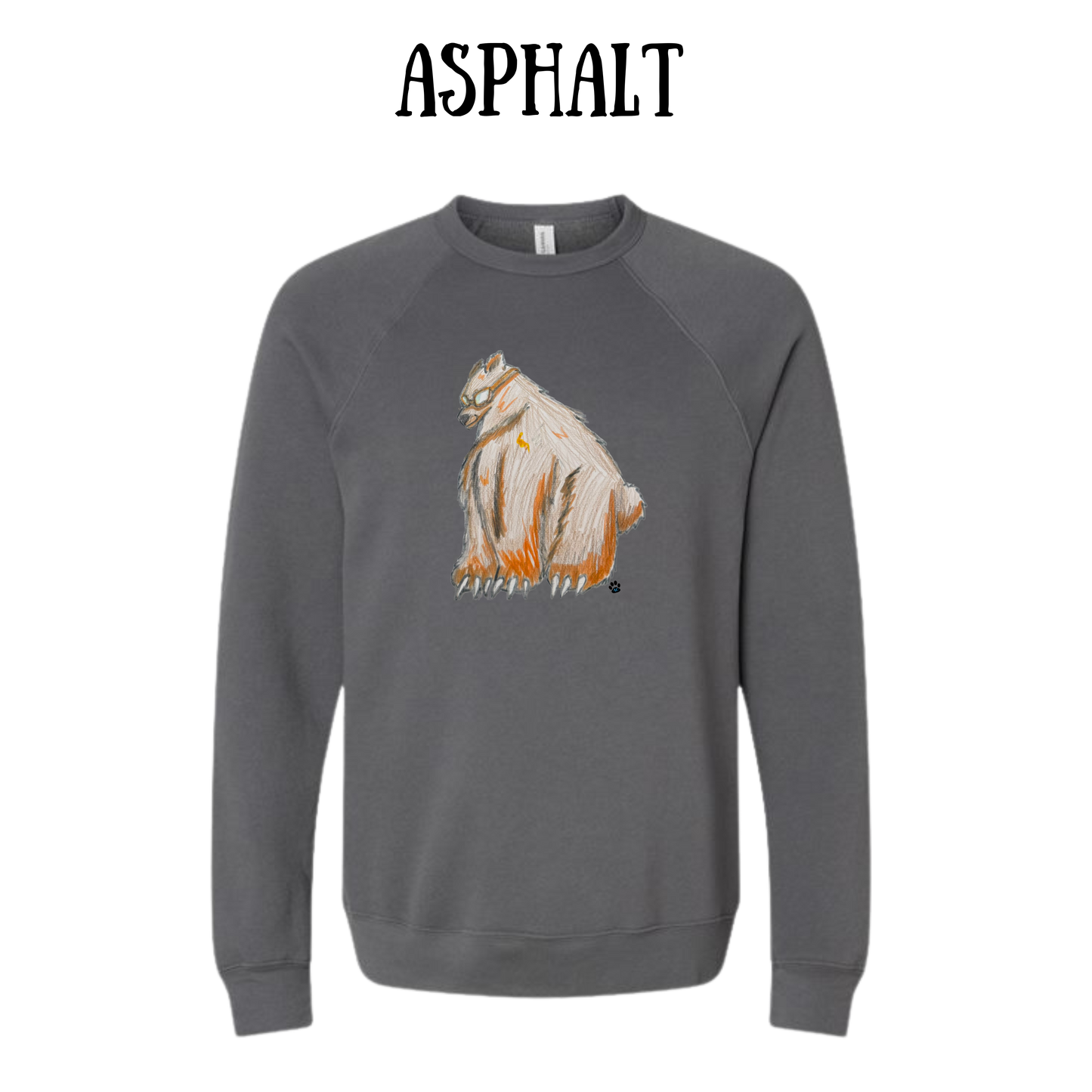 AC - Muscle Bear - Sponge Fleece Raglan Sweatshirt - Greens, Neutrals