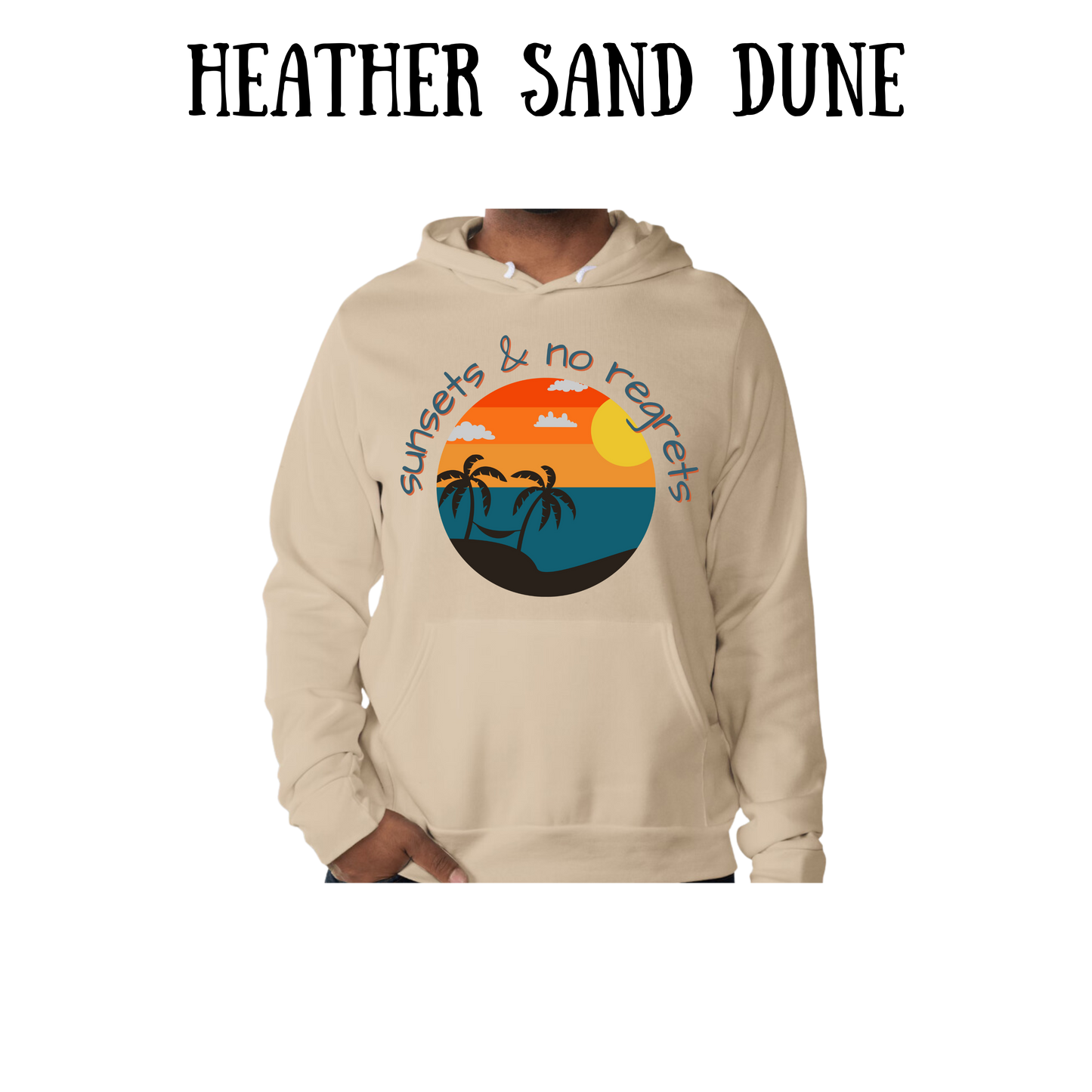 VP - Sunsets & No Regrets - Sponge Fleece Hoodie - Greens, Neutrals