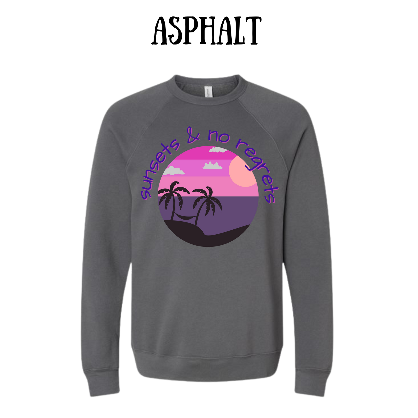 VP - Sunsets & No Regrets - Sponge Fleece Raglan Sweatshirt - Greens, Neutrals