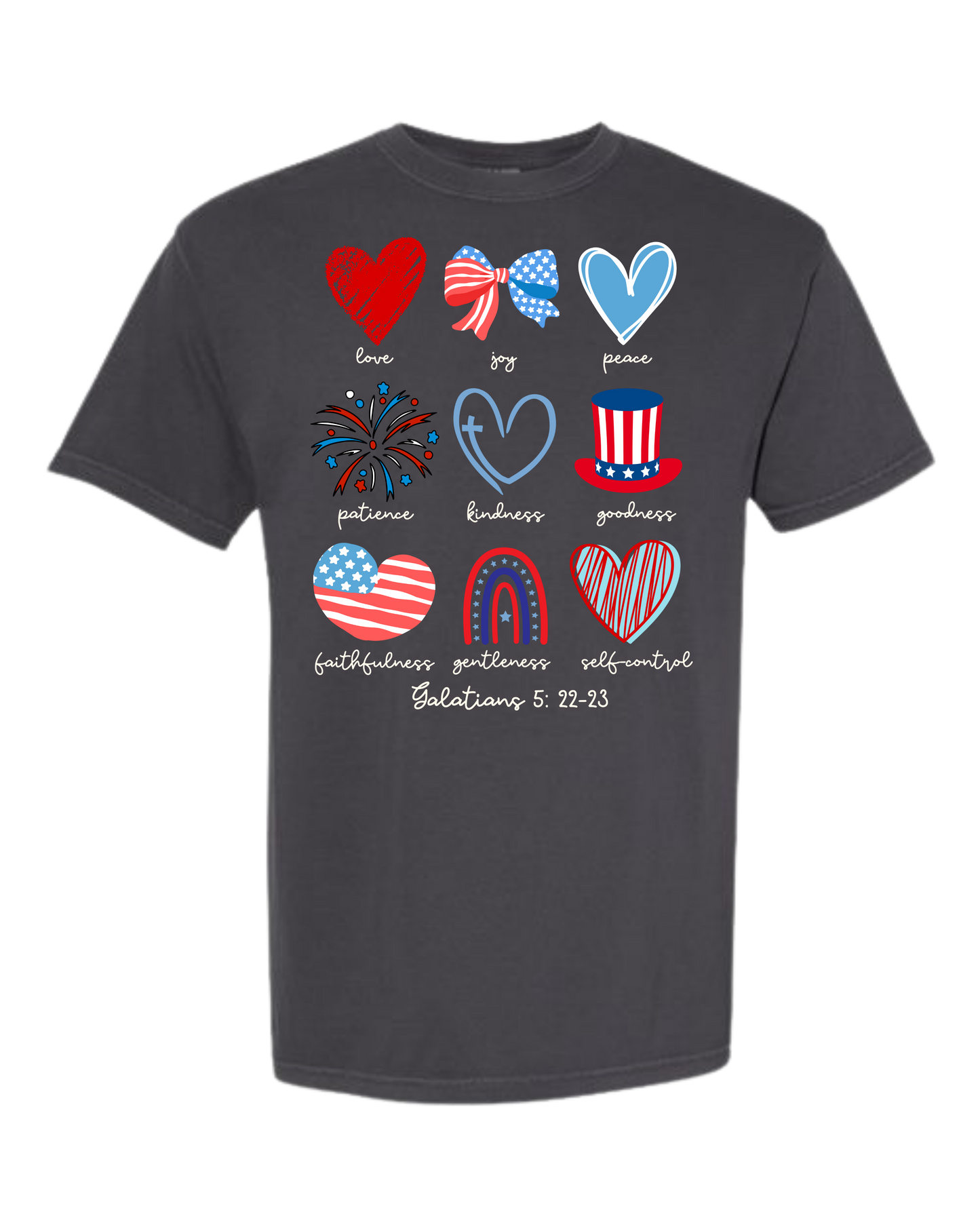 Galatians 5 - Patriotic - Comfort Colors - Heavyweight Unisex Tee - Neutral Colors