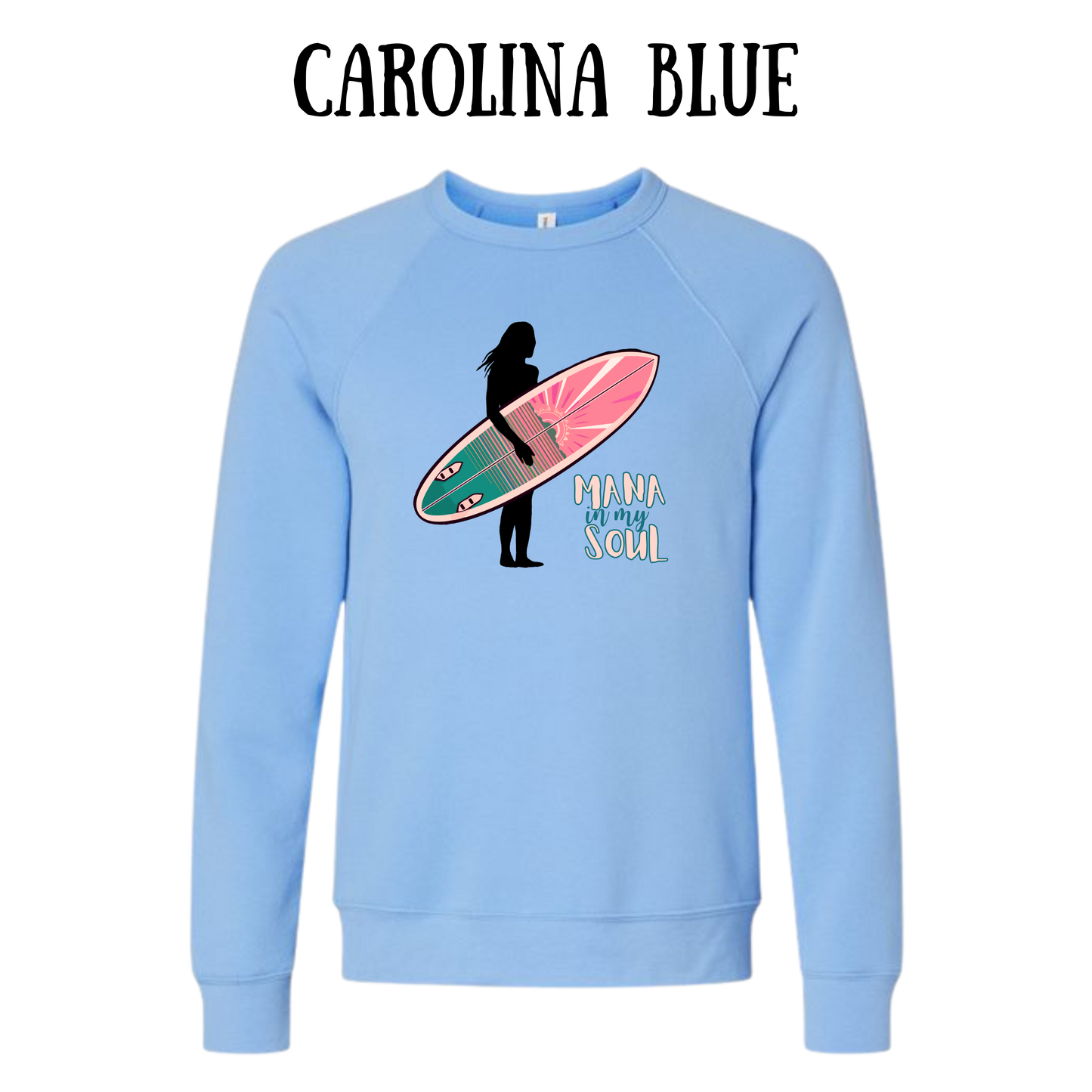 VP - Mana in My Soul - Sponge Fleece Raglan Sweatshirt - Blues, Purples