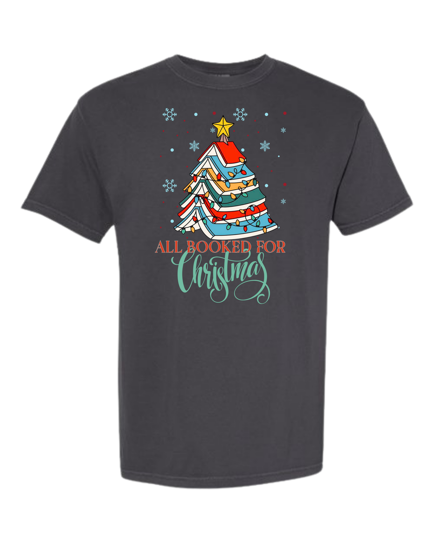 All Booked For Christmas- Comfort Colors - Heavyweight Unisex Tee - Neutrals