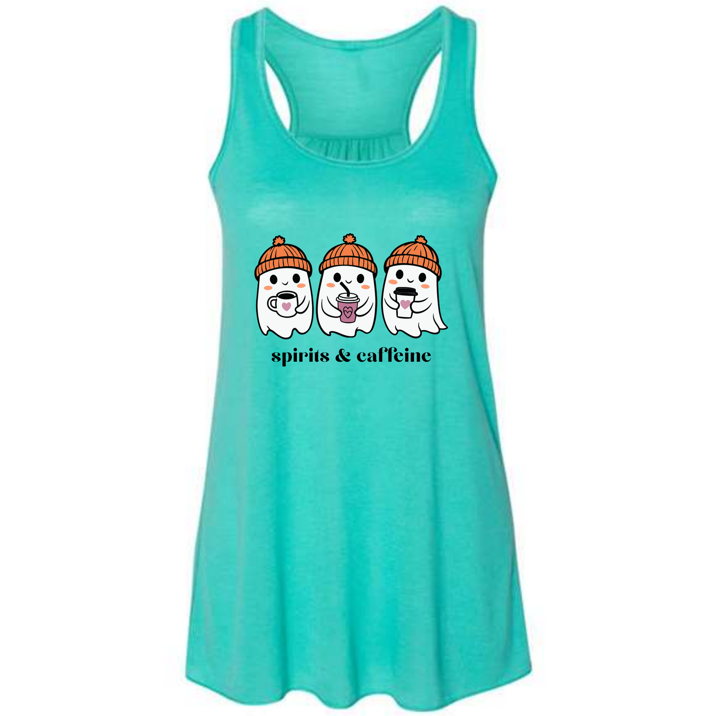 Spirits & Caffeine - Women's Flowy Racerback Tank - Assorted Colors