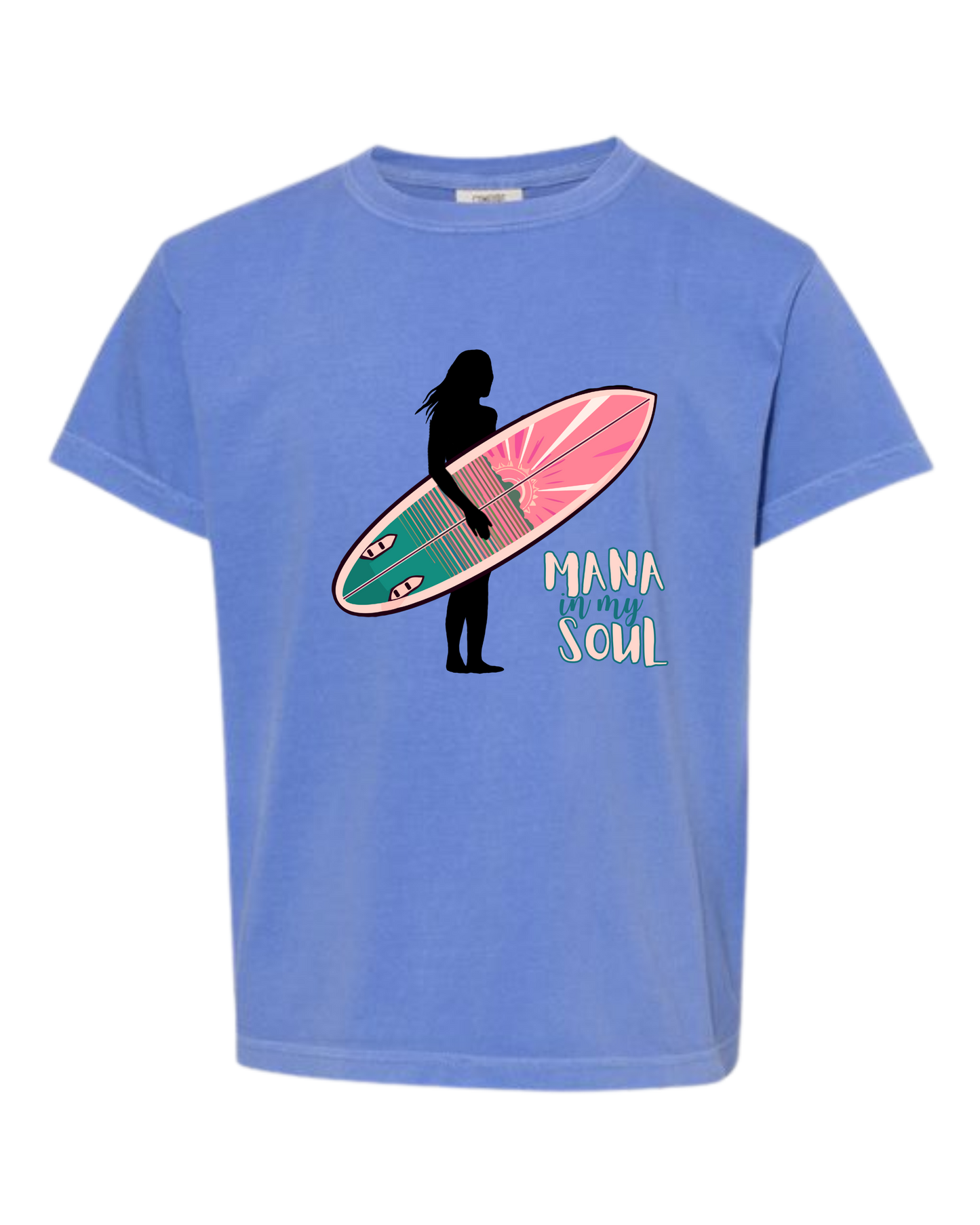 Mana in My Soul - Comfort Colors - Heavyweight Youth Tee - Neutral Colors & Blues