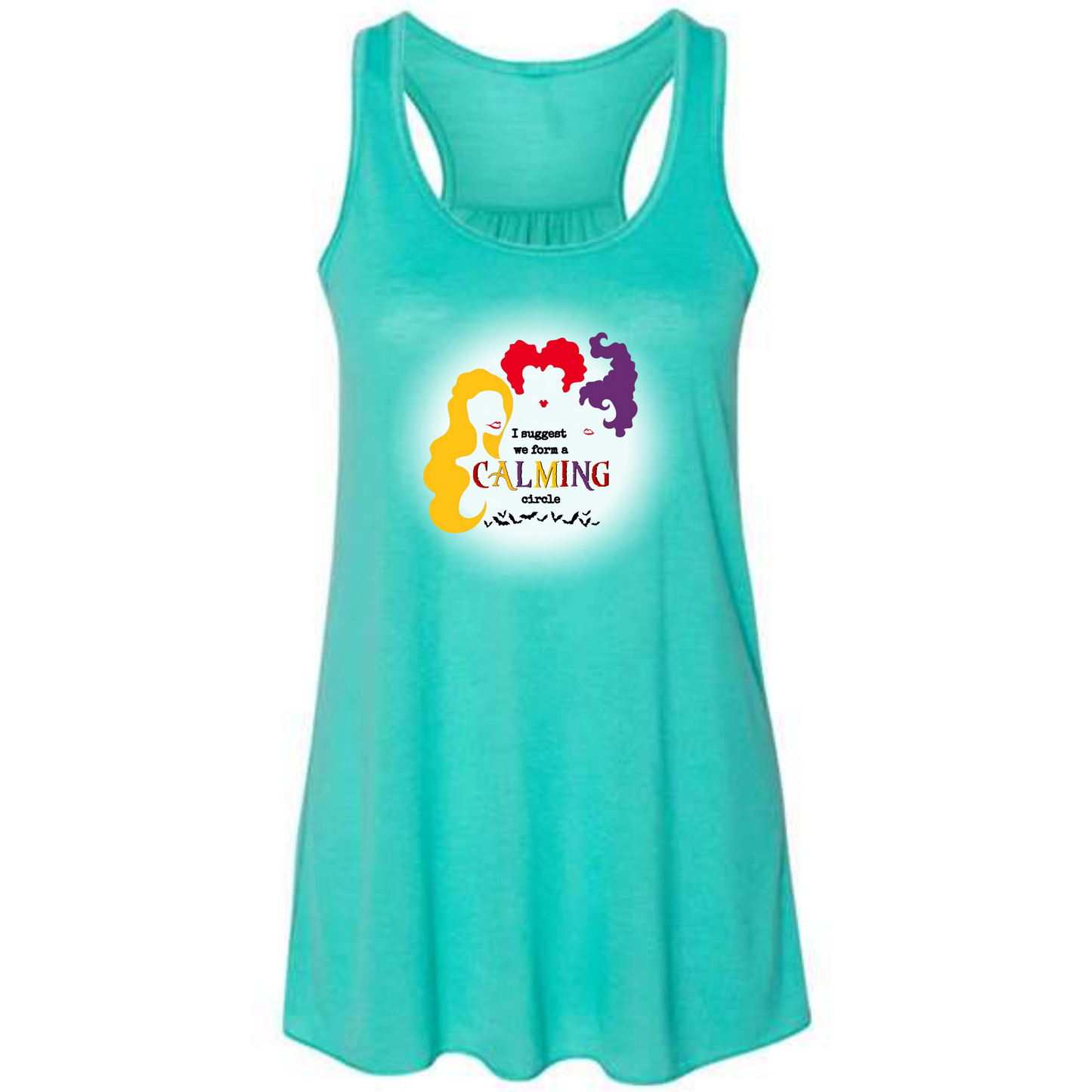 Calming Circle - Women's Flowy Racerback Tank - Assorted Colors