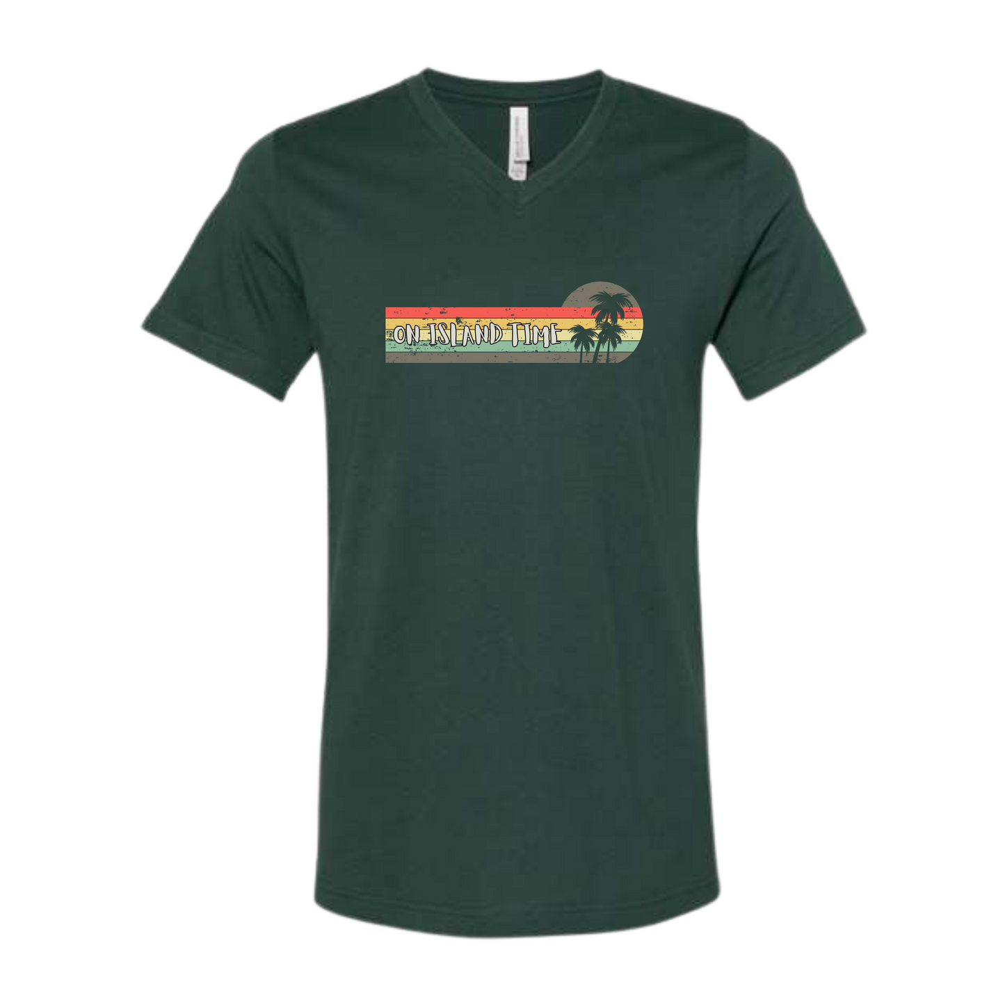 On Island Time - Bella+Canvas - Unisex V-Neck - Assorted Colors