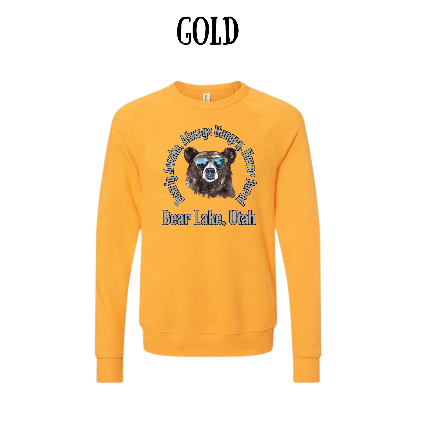 CP - Bear Lake Utah - Sponge Fleece Raglan Sweatshirt - Assorted Colors