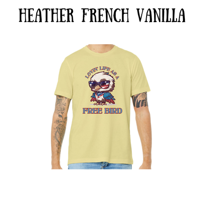 PP - Lovin' Life As A Free Bird - Unisex Tee - Yellows, Oranges, Reds