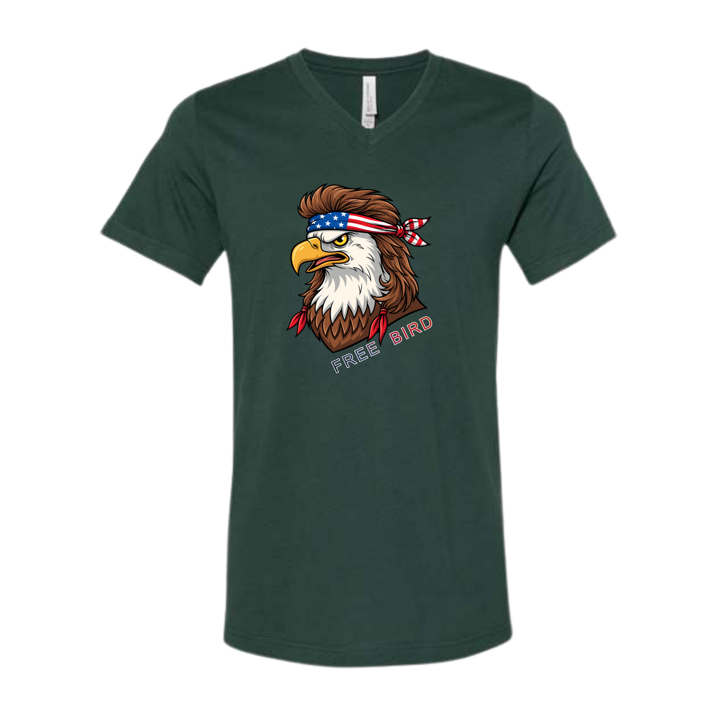 Rockin Free Bird - Bella+Canvas - Unisex V-Neck - Assorted Colors