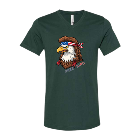 Rockin Free Bird - Bella+Canvas - Unisex V-Neck - Assorted Colors