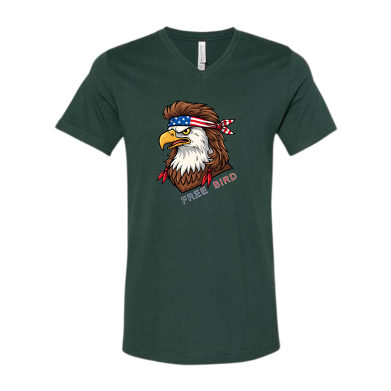 Rockin Free Bird - Bella+Canvas - Unisex V-Neck - Assorted Colors