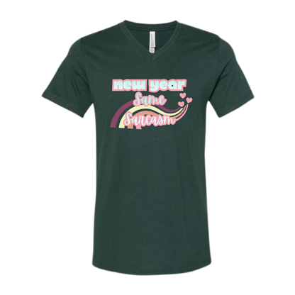New Year Same Sarcasm - Bella+Canvas - Unisex V-Neck - Assorted Colors