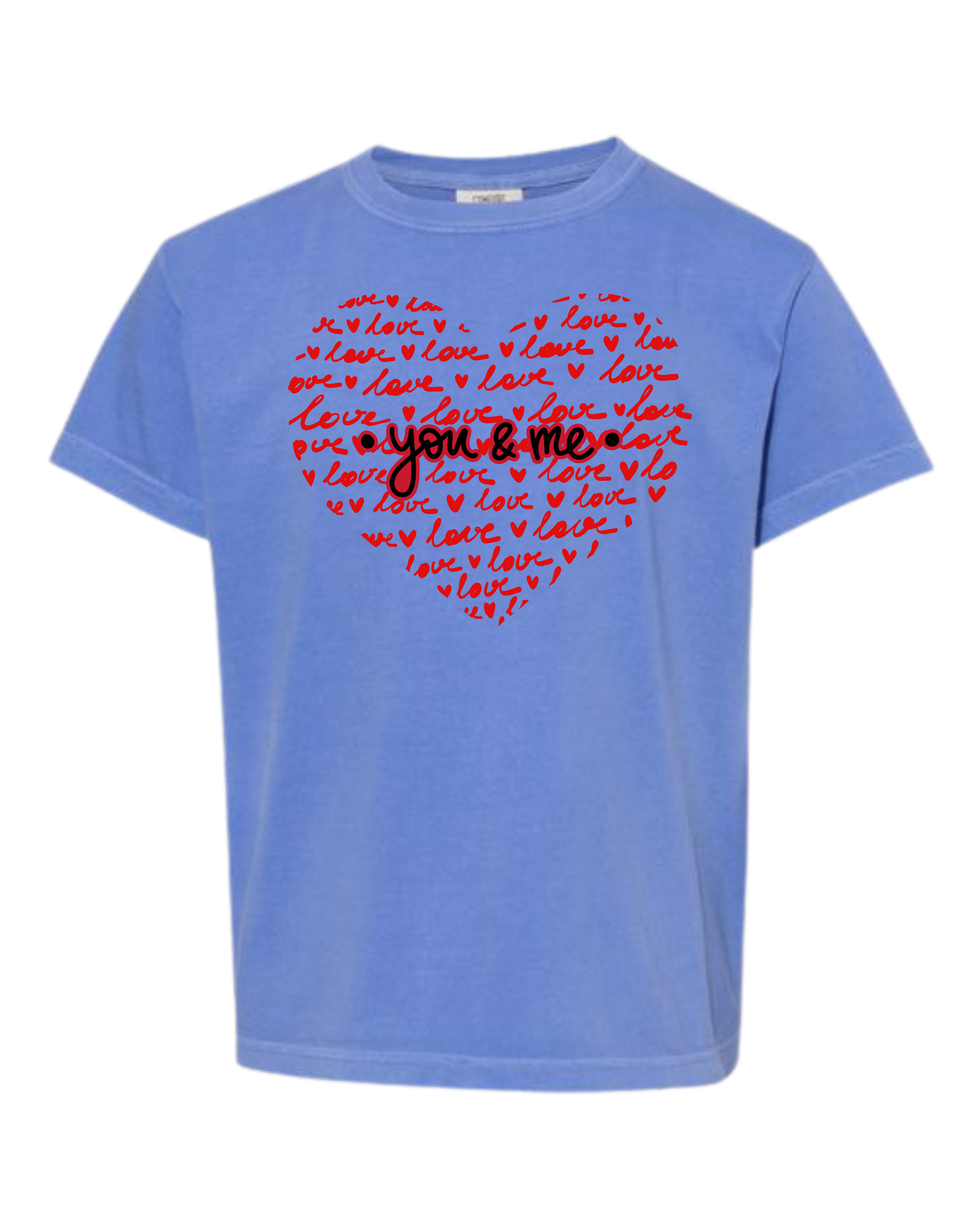 You & Me - Comfort Colors - Heavyweight Youth Tee - Neutral Colors & Blues