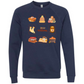 HP - Hello Autumn - Sponge Fleece Raglan Sweatshirt - Blues, Purples