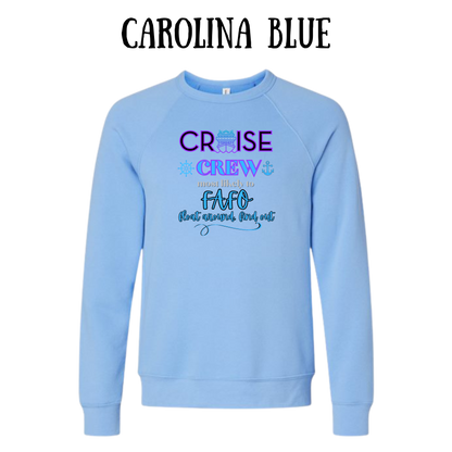 VP - Cruise Crew FAFO - Sponge Fleece Raglan Sweatshirt - Blues, Purples