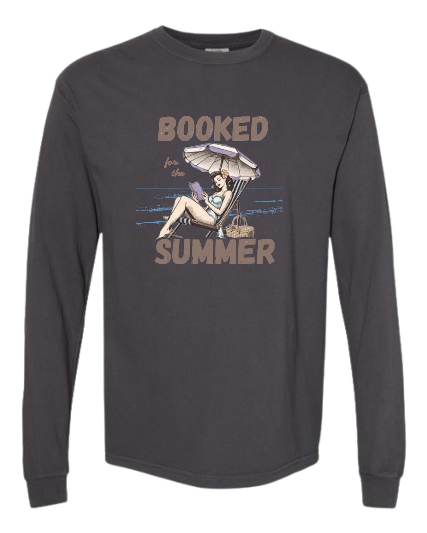 Booked for the Summer - Comfort Colors - Heavyweight Long Sleeve Tee - Neutral Colors