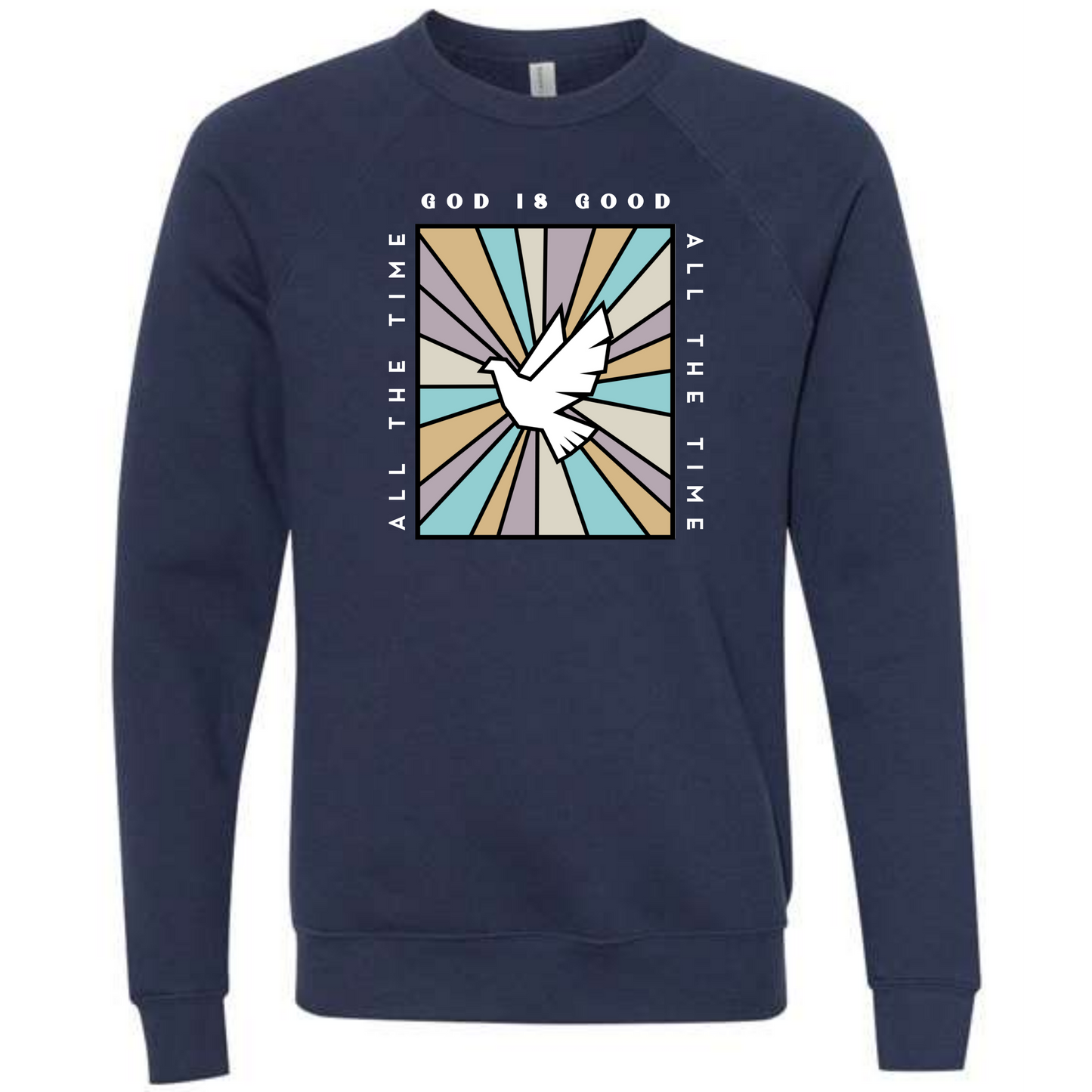 God Is Good - Sponge Fleece Raglan Sweatshirt - Blues, Purples