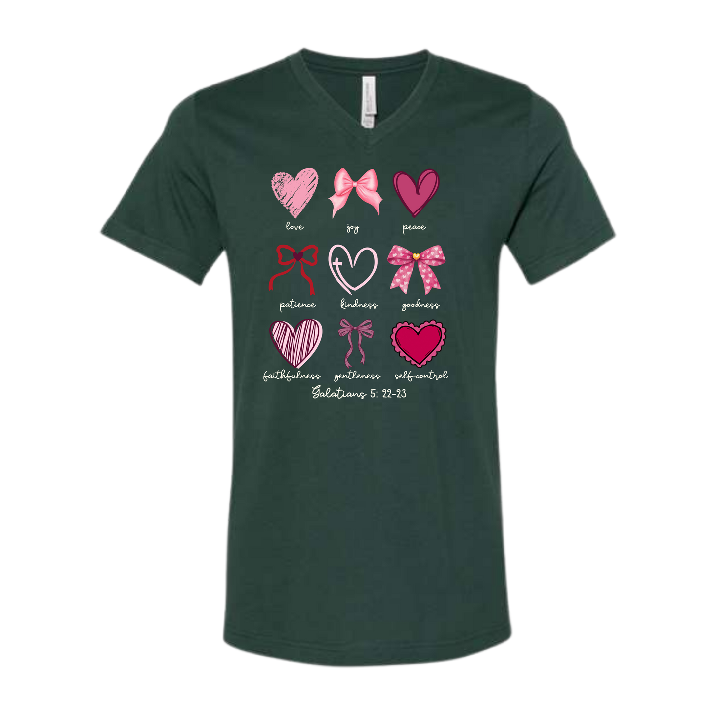 Galatians 5 - Valentines - Bella+Canvas - Unisex V-Neck - Assorted Colors