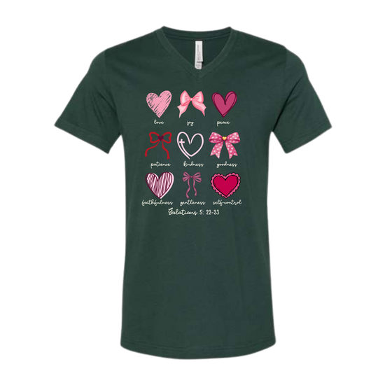 Galatians 5 - Valentines - Bella+Canvas - Unisex V-Neck - Assorted Colors