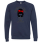 SP - Football Moms Fueled By - Sponge Fleece Raglan Sweatshirt - Blues, Purples