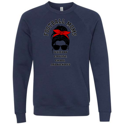 SP - Football Moms Fueled By - Sponge Fleece Raglan Sweatshirt - Blues, Purples